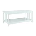 Mission Coffee Table, White - 39.5 x 21.75 x 17.75 in. 203382W